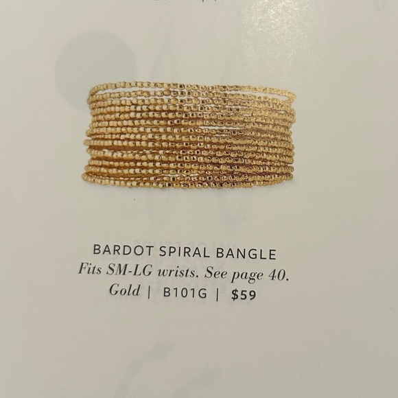 Stella & Dot Gold Bardot Spiral Bangle Wrap Bracelet - Picture 8 of 9